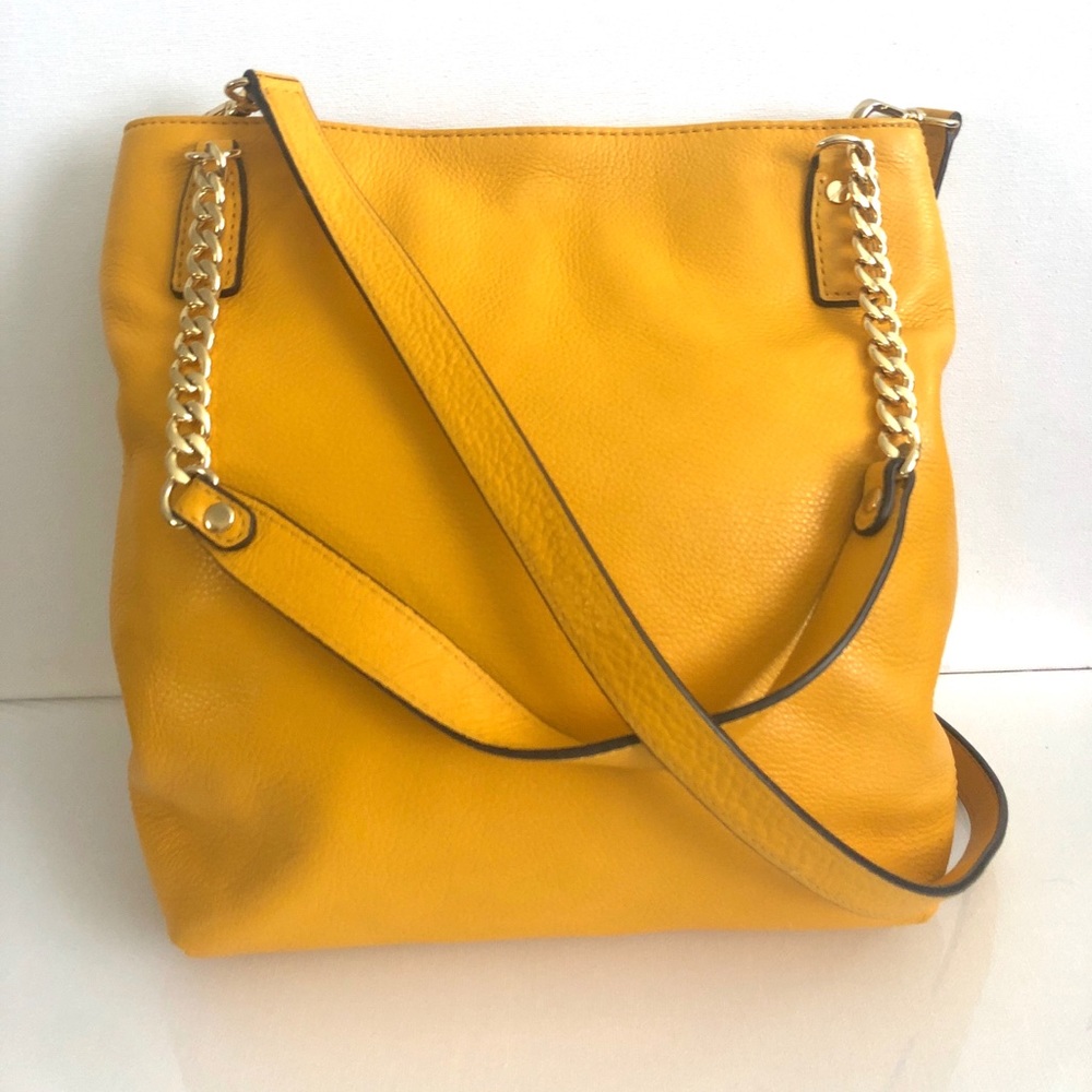Michael Kors Leather Crossbody Messenger Bag - Picture 3 of 5